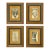 Set of Four Vintage Italian Architectural Prints in Ornate Wood Frames For Sale