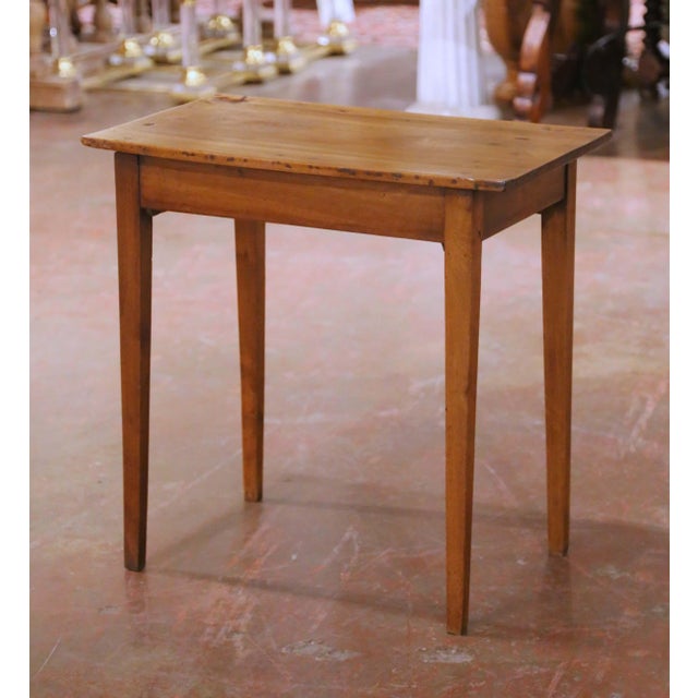 Mid 19th Century 19th Century French Louis Philippe Walnut Side or Bedside Table With Drawer For Sale - Image 5 of 12