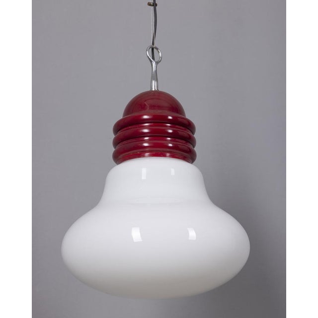 Vintage Arianna Pendant Lamp in Glass and Metal by Piero Brombin for Artemide, 1970s For Sale - Image 9 of 9