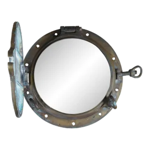 Early 20th Century Solid Brass Maritime Ships Porthole Storm Cover Window