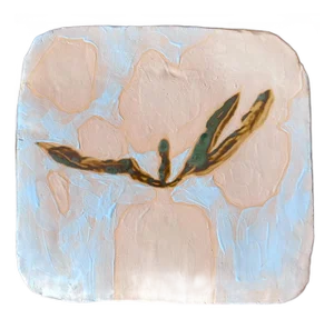 Handmade Ceramic Wall Tile, Floral Art Tile, Hand Painted Decorative Tile, Modern Pastel Wall Decor, Artisan Ceramic Panel