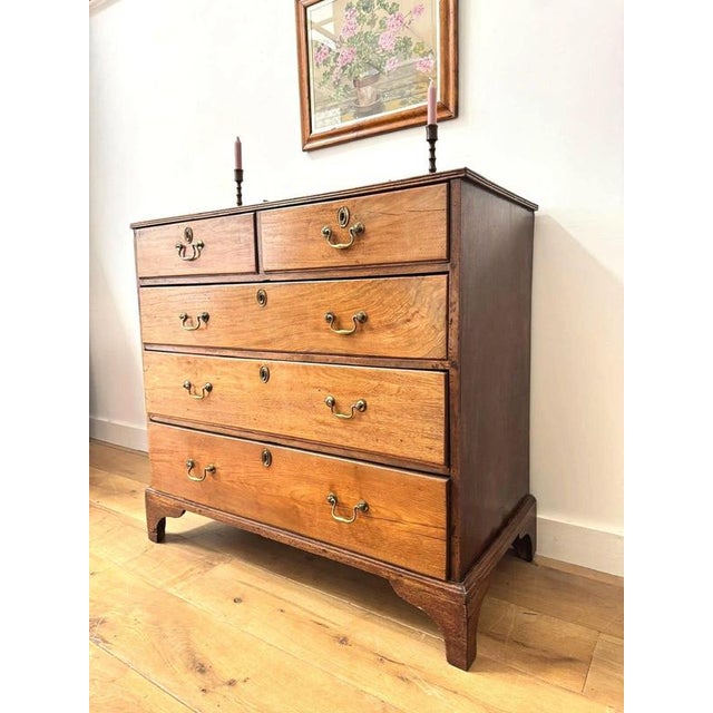 Wood Georgian Fruitwood Chest of Drawers For Sale - Image 7 of 11