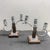 A Pair of 1940s Art Deco Fruit Wood and Chromed Metal French Candelabras For Sale - Image 10 of 10