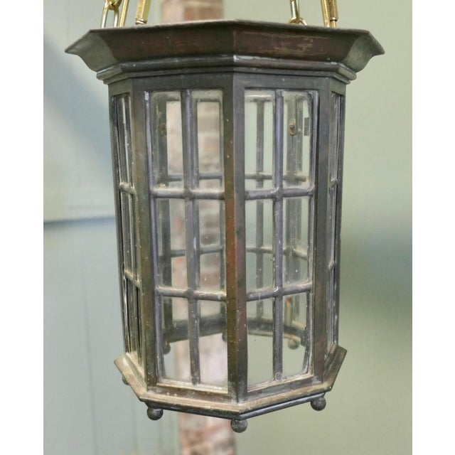 Antique Bronze Lantern Hanging Light Shades, 1800s, Set of 2 For Sale - Image 5 of 8