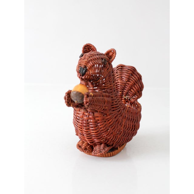 Mid 20th Century Vintage Wicker Squirrel Basket For Sale - Image 5 of 13