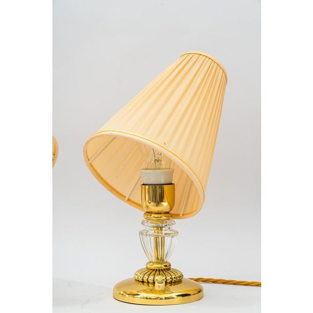 Bakalowits Table Lamps with Fabric Shades, Vienna, 1950s, Set of 2 For Sale - Image 6 of 15