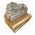 1950s Heavy Cast Metal Lion Reclining on Books Sculpture With Verdigris Patina For Sale