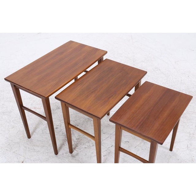 Wood Mid-Century Nesting Tables, Set of 3 For Sale - Image 7 of 13