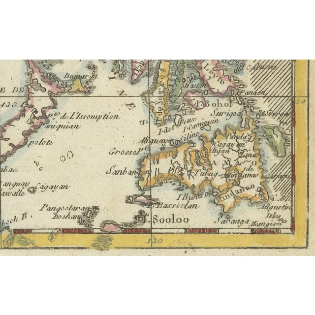 Paper Bonne Map of the Philippines, 1780 For Sale - Image 7 of 12