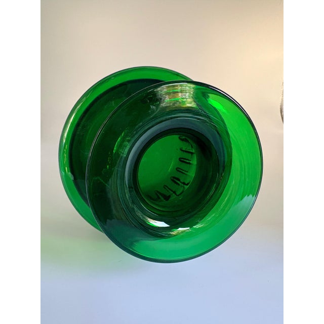 Green Mid-Century Emerald Green Glass Collar Vase attributed to Bertil Vallien for Boda / Åfors, 1960s For Sale - Image 8 of 14
