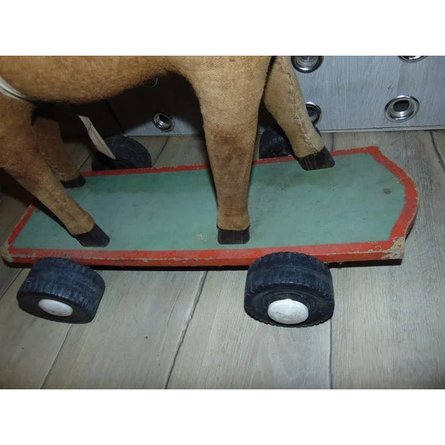 Art Deco Wooden Horse on Wheels, 1920s For Sale - Image 6 of 10