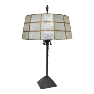 Capiz Shell Shade and Modern Tech Design Lamp For Sale