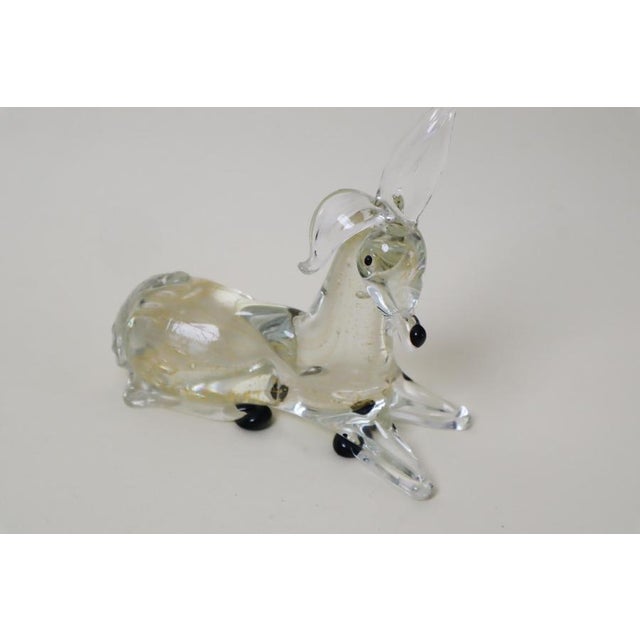 Metal Donkey Sculpture in Murano Glass with Gold Dust, 1980s For Sale - Image 7 of 11