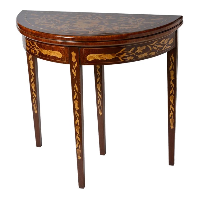 Dutch Inlaid Fold Over Table (Games Table) For Sale