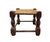 American Antique Folk Art Style Wood & Seagrass Rope Stool / Footstool / Ottoman For Sale - Image 3 of 9