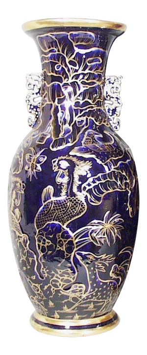 Mason's Ironstone Chinoiserie Mazarine Blue Vase