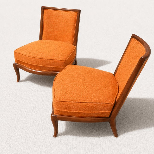 Mid-Century Modern Mid Century Modern Slipper Lounge Chairs- A Pair For Sale - Image 3 of 4