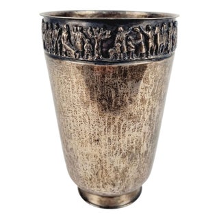 Silver-Plated Decorative Cup by Margit Tevan, 1930s For Sale