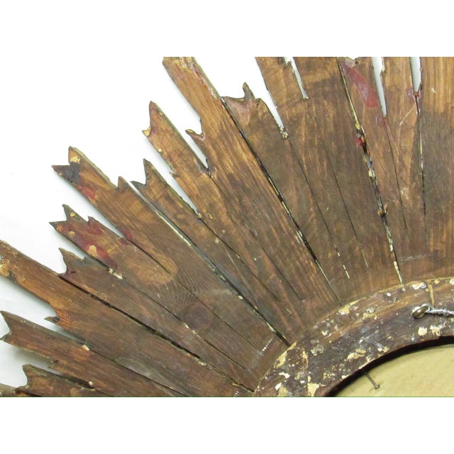 Spanish Giltwood Sunburst Mirror For Sale - Image 9 of 15