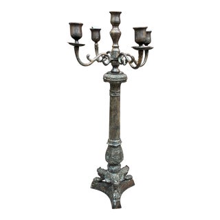 Art Nouveau Style Bronze Candelabra For Sale