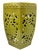 Mid Century Hexagonal Avocado Green Garden Stool For Sale - Image 6 of 9
