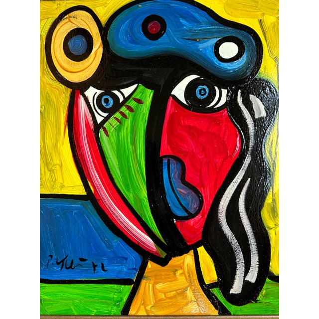 Peter Keil Picasso Style Painting by Peter Keil, 1972 For Sale - Image 4 of 6
