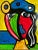Peter Keil Picasso Style Painting by Peter Keil, 1972 For Sale - Image 4 of 6