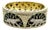 Diamonds 14k Panther Bracelet Yellow Gold Enamel Wide Bangle For Sale