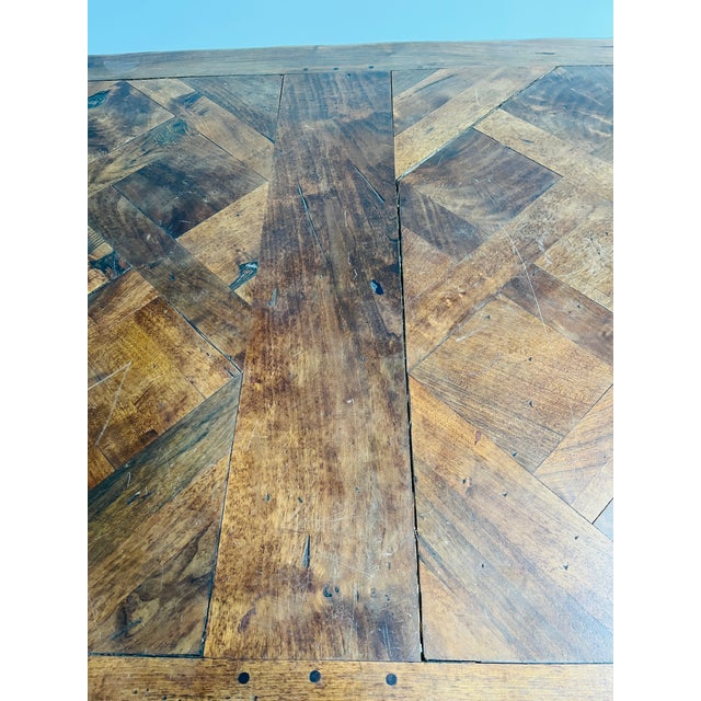 French Dining Table With Scrolled Steel Base For Sale - Image 16 of 16