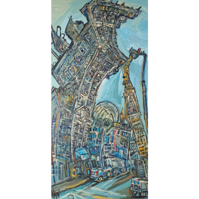 A 2004 oil on canvas painting by the British artist Alan Russell-Cowan, also known as Alan Streets. Titled University...