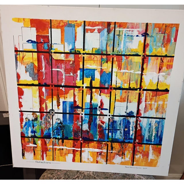 2017 Ross David Smith "Reflections" Abstract Painting For Sale - Image 11 of 14