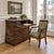 Exceptional French Louis Philippe period commode secretary crafted in richly figured burl walnut and crowned with its...