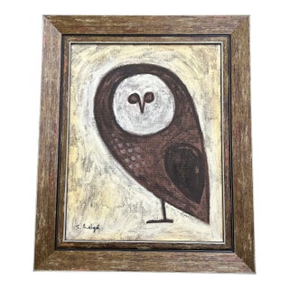 Contemporary Original Stephen Heigh Painting “Modernist Owl” For Sale