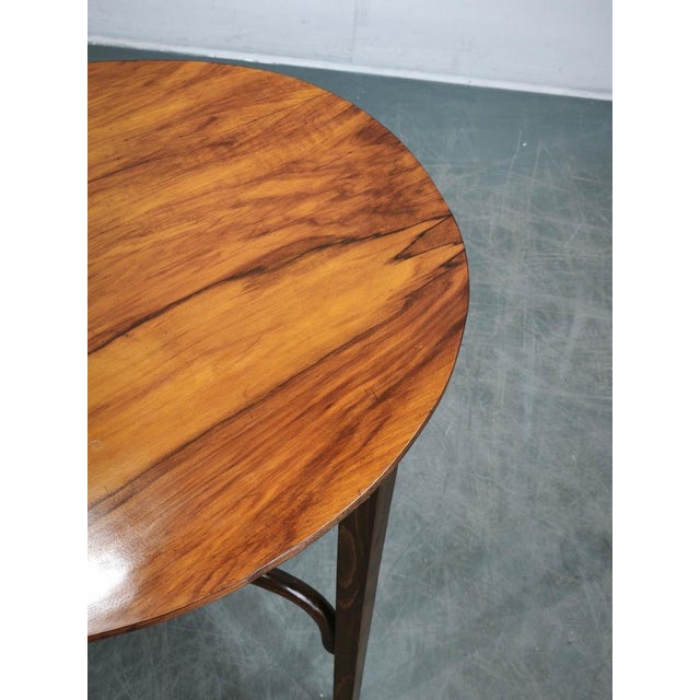 No. 207 Bentwood Oval Table by Mazowia for Thonet, Poland, 1910s For Sale - Image 3 of 14