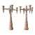 Pair of Dunes and Duchess 4-Arm Classic Candelabra in Limed Finish For Sale