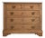 19th Century Oak Chest Of Drawers With Marble Top For Sale