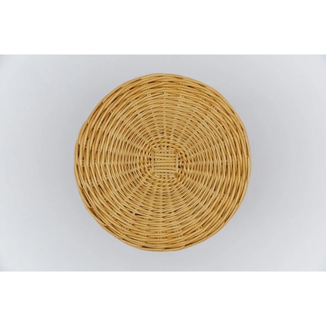 Mid-Century Modern Rattan Stool with Storage Space, Italy, 1960s For Sale - Image 10 of 11