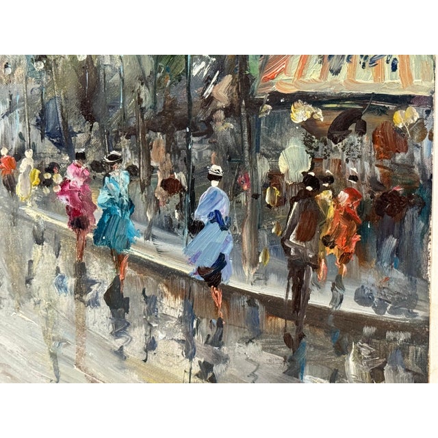 Paris Palais Garnier (Opera House) with Figures 20th Century Post-Impressionism 1975 Circa For Sale - Image 17 of 18