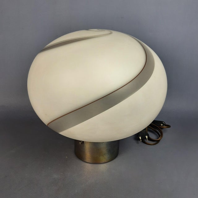 Murano Glass Spiral Table Lamp from Venini, 1970s For Sale - Image 6 of 18