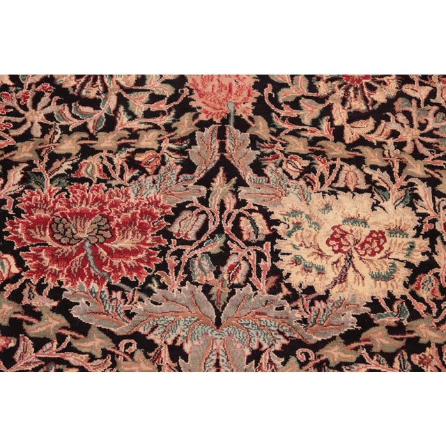 Art Nouveau William Morris Pak-Persian Black/Beige Wool Rug - 8'1'' X 10'5'' For Sale In New York - Image 6 of 9