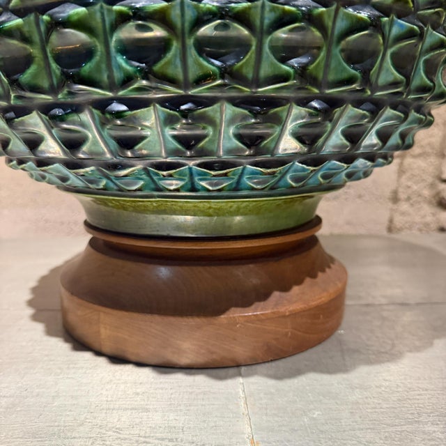 Mid-Century Modern Ceramic Table Lamp Sculptural Ceramic Base For Sale - Image 4 of 11