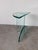 1980s Postmodern Italian Design Geometric Sculptural Glass Side Table For Sale In Miami - Image 6 of 12
