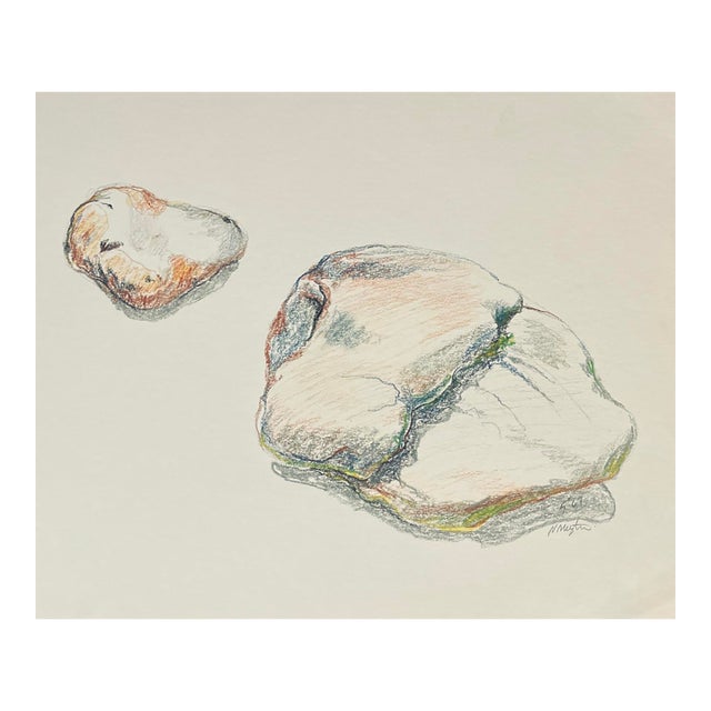1967 Neil Meitzler Stone Still Life Drawing For Sale