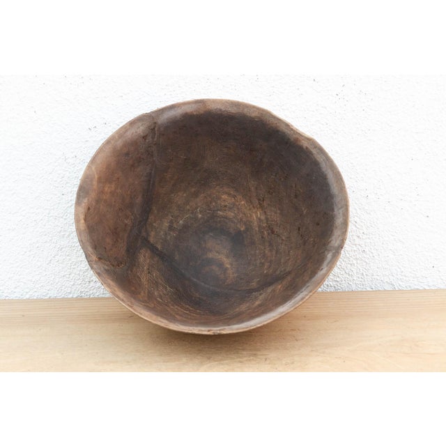 Early 20th Century Tall Rounded Antique African Bowl For Sale - Image 5 of 8