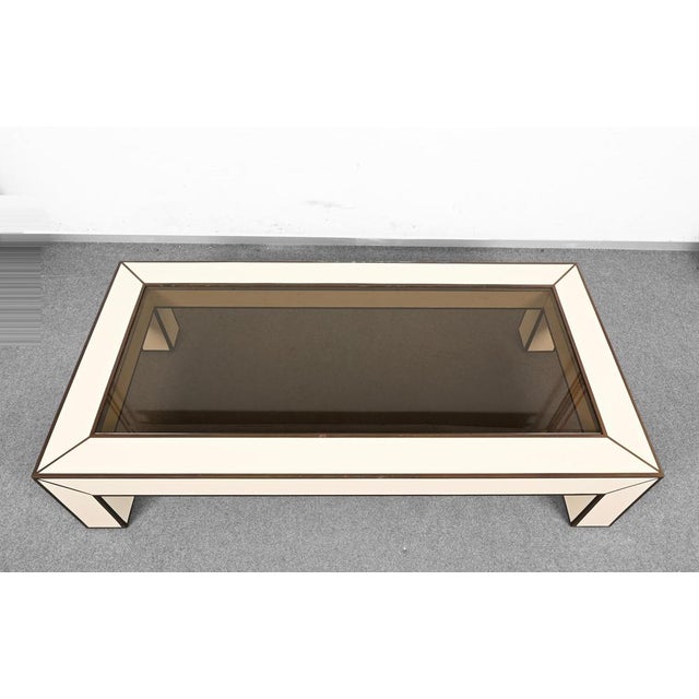 Mid-Century Italian Brass & White Formica Coffee Table, 1970s For Sale - Image 9 of 18