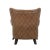 Pasargad Home Harrison Top Grain Leather Wing Chair, Brown For Sale - Image 4 of 10