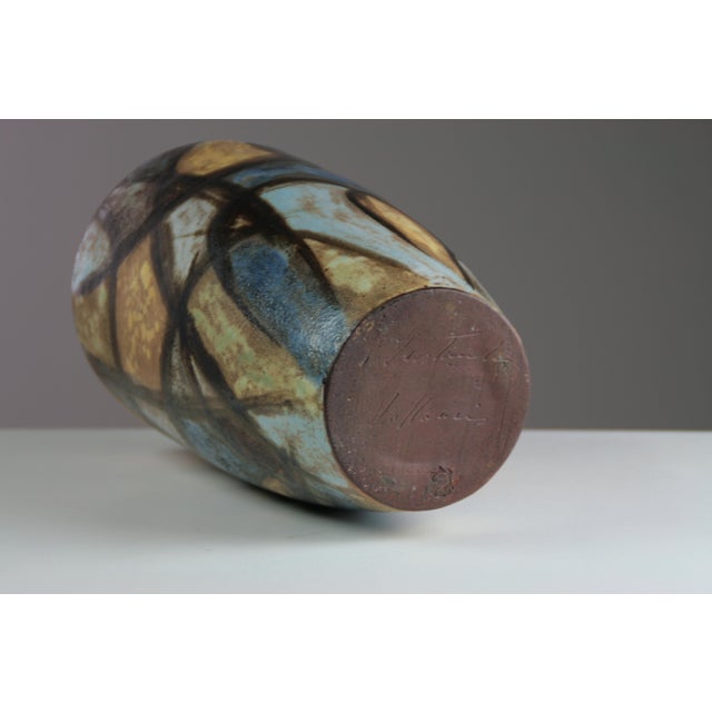 Ceramic Large Ceramic Vase by Alexandre Kostanda for Vallauris, France, 1950s For Sale - Image 7 of 10