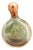 Oval Glass Perfume Bottle with Gold Cap For Sale