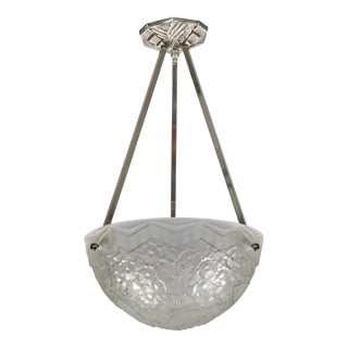 French Art Deco Pendant Light by Hettier & Vincent 1930 France - 2 Available For Sale