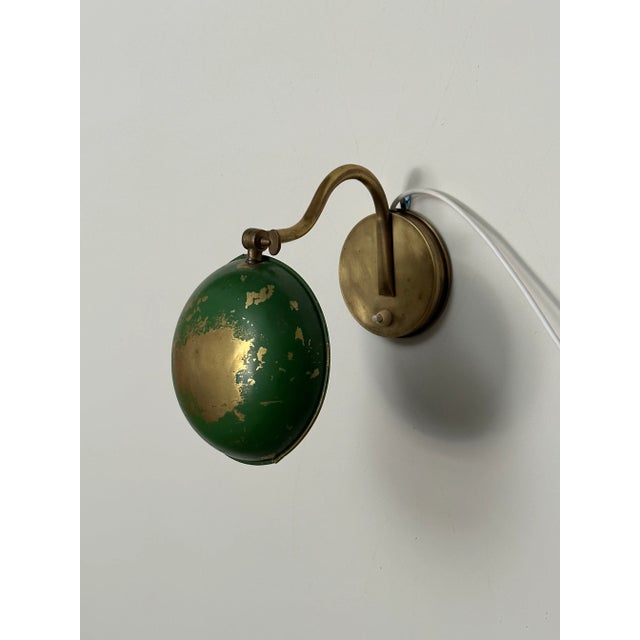 1940s 1940s Swedish Modern Organic Anywhere Lamp by Asea, Unmarked, Brass and Paint For Sale - Image 5 of 12